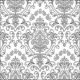 Baroque Ornament Silver Napkin Lunch