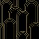 Geometric Lines Gold/Black Napkin Lunch