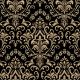 Baroque Ornament Black Napkin Lunch