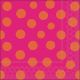 Polka Dots Orange/Pink Napkin Lunch