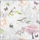 Birds And Butterflies Grey Napkin Lunch