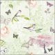Birds And Butterflies Green Napkin Lunch