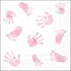 Hands And Feet Pink Napkin Lunch