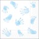 Hands And Feet Blue Napkin Lunch