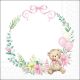 Baby Teddy Bear Pink Napkin Lunch