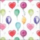 Flying Balloons White Napkin Lunch