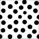 Polka Dots Black/White Napkin Lunch