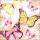 Fluttering Butterflies Pink Napkin Lunch
