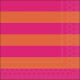 Block Stripe Orange/Pink Napkin Lunch