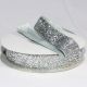Woven Edge Glitter Velvet 1 inch by 11 yards  Silver