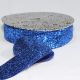 Woven Edge Glitter Velvet 1 inch by 11 yards  Royal