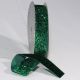 Woven Edge Glitter Velvet 1 inch by 11 yards  Forest