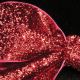 Woven Edge Glitter Velvet 1.5 inch by 11 yards  Scarlet