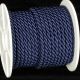 Braided Fabric Cording  7mm 1/4 Inch  27 Yards Navy