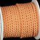 Braided Fabric Cording  7mm 1/4 Inch  27 Yards Peach