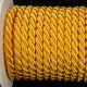 Braided Fabric Cording  10mm 7/16 Inch 17 Yards Yellow