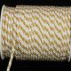 Braided Cording With Gold 3/16 Inch 55 Yards Cream  Gold