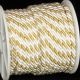 Braided Cording With Gold 5/16 Inch 27 Yards Cream  Gold