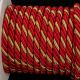 Braided Cording With Gold 3/8 Inch  16 Yards Red  Gold