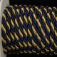 Braided Cording With Gold 3/8 Inch  16 Yards Navy  Gold