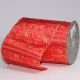 Wire Edge Satin Print Merry Christmas 5 Inch 20 Yards Red/Gold