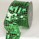 Wire Edge Square Sequence Fab 3 inch 20 yards Green