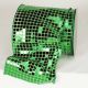 Wire Edge Square Sequence Fab 6 inch 20 yards Green