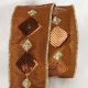 Wired Odisha on Dupion Ribbon Brown 2.5 inch by 10 yards