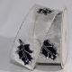 Wired Sheer Application Leaf 2.5 Inch  10 Yards  Navy/silver