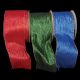 Crinkled Wired Edge Fabric Lame Ribbon
