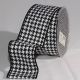 Wired Houndstooth Ribbon 2.5 inch 20yards Black/White