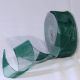 Wire Edge Organza  Modern Stripe 1.5 In  27 Yards Hunter
