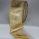 Wired Grosgrain with Star Print 3 inch by 20 yards Gold on Amber