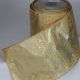 Wired Grosgrain with Star Print 6 inch by 20 yards Gold on Amber