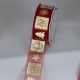 Organza Print German Christmas 1.5 inch by 27 yards Gold/Red
