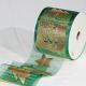 Organza Print German Christmas 3 inch by 27 yards Gold/Hunter