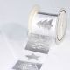 Organza Print German Christmas 3 inch by 27 yards Silver/White