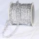 Wired Thick Fuzzy Glittercord 3/8 Inch 55 Yards   Silver