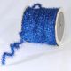 Wired Thick Fuzzy Glittercord 3/8 Inch 55 Yards   Blue
