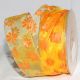 Wired Organza Retro Daisies 1.5 Inch 27 Yards Orange/yellow