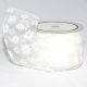 Wired Organza Retro Daisies 2.5 Inch 27 Yards  White