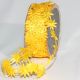 Embossed Satin Flowers 20 Yards Yellow
