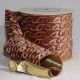 Gold Pearl Wire Edge Velvet 6 In 20 Yard Amber with Gold Back