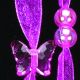 Narrow Organdy with Butterfly 3/8 Inch 27 Yards Fuchsia