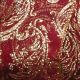 Wired Sheer Ornamental Print 4 Inch 20 Yards Burgundy