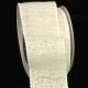 Wire Edge Burlap 3 inch 10 yards Cream