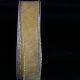 Wire Edge Organza with Gold Edge 1 Inch 27 Yards  Gold