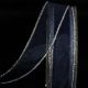Wire Edge Organza with Silver Edge 1 Inch 27 Yards  Royal