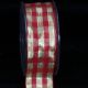 Wire Edge Taffeta Check 1 1/2in  22 Yards Red/Gold