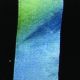 Cut Edge Satin Silk Ombre 1 Inch 55 Yards Green/blue